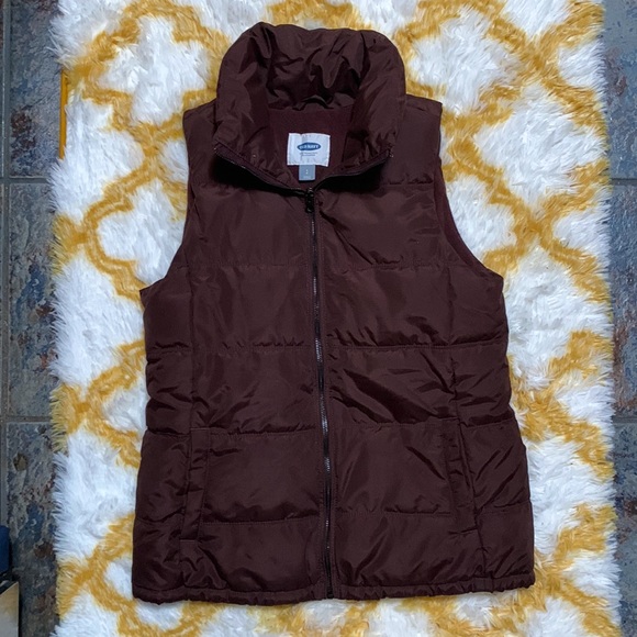 Old Navy Jackets \u0026 Coats | Dark Maroon Old Navy Puffy Winter Vest | Color: Black | Size: S | Cpalms88's Closet